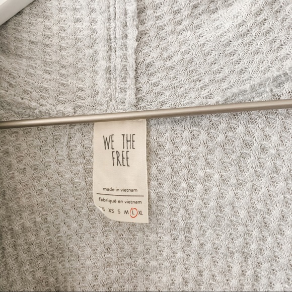 We The Free Cowl Neck Knit Swing It Tank L Gray - Picture 3 of 8